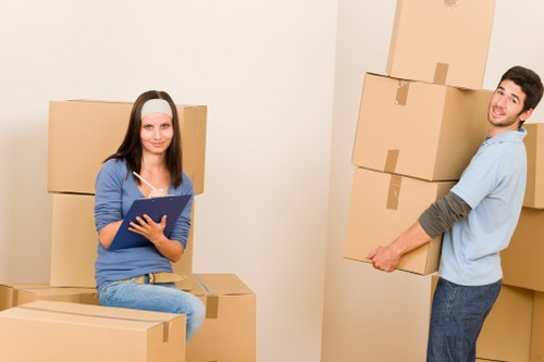 Professional movers assisting with a move in Fulham